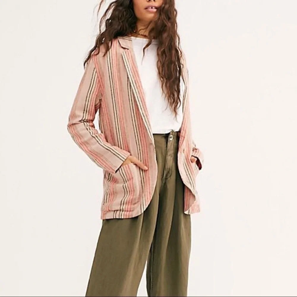 NWT Free People Simply Stripe Blazer